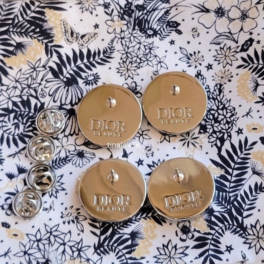 Dior Pins Set of 4 Metal Pins. NEW - Picture 9 of 9